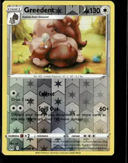 Pokemon Greedent 151/196 Lost Origin Reverse Holo Rare 4 Card Lot - Image 1