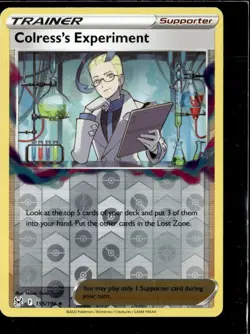 Pokemon Colress's Experiment 155/196 Lost Origin Reverse Holo 3 Card Lot - Image 1