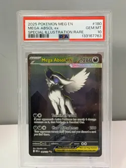 PSA 10 Mega Absol ex 180/132 Mega Evolutions SIR GRADED POKEMON CARD English - Image 1