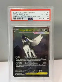 PSA 10 Mega Absol ex 180/132 Mega Evolutions SIR GRADED POKEMON CARD English - Image 4