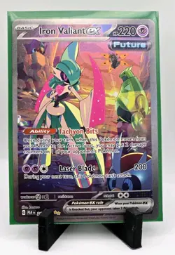 Pokemon TCG Iron Valiant EX Paradox Rift 249/182 Special Illustration Rare Card - Image 1