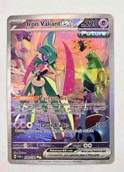 Pokemon TCG Iron Valiant EX Paradox Rift 249/182 Special Illustration Rare Card - Image 2