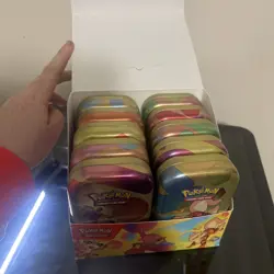 Pokemon 151 TCG Display EMPTY Mini Tins W/ Coin And Art Card - Image 5