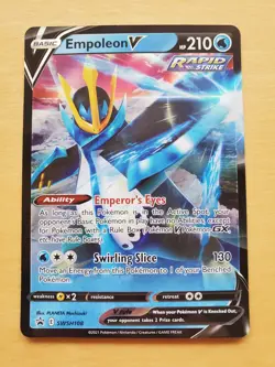 Pokemon Empoleon V Sword Shield Black Star Promo SWSH108 Holo Full Art Card NM - Image 1