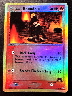 Team Magma's Houndour 63/95 Magma vs Aqua Pokemon Card Reverse Holo Foil Rare LP - Image 1