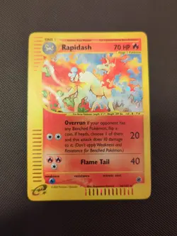 Pokemon Expedition Rapidash Holo Rare Card 26/165 LP+ Vintage - Image 1