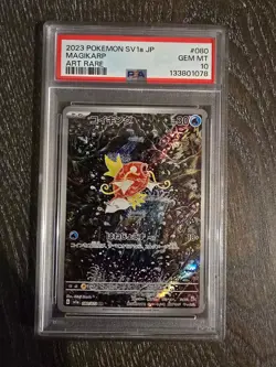 2023 Japanese Pokemon SV1a Magikarp Art Rare Card 080/073 Graded PSA 10 - Image 1