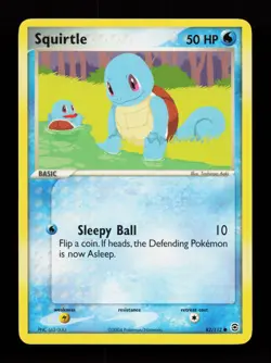 Squirtle 82/112 Common Non Holo FireRed & LeafGreen Pokemon Card - Image 1