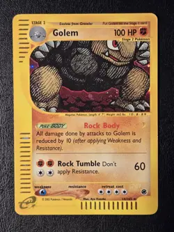Golem 14/165 - Holo Rare (Expedition Base Set) - Moderately Played Pokemon Card - Image 1