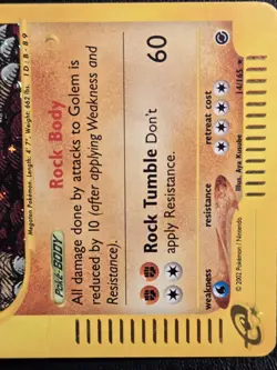 Golem 14/165 - Holo Rare (Expedition Base Set) - Moderately Played Pokemon Card - Image 5