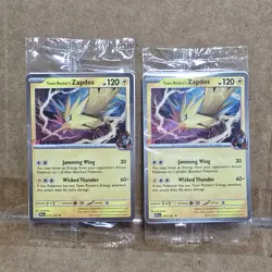POKEMON - Team Rocket's Zapdos Destined Rival EB Games Exclusive Promo Card ×2 - Image 1