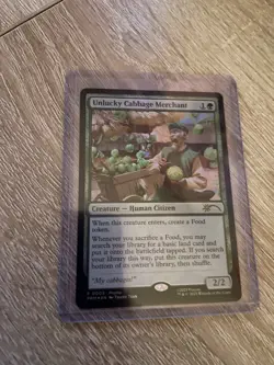 *Foil* Unlucky Cabbage Merchant Promo. LP. Avatar. MtG. - Image 1