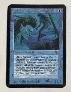 Merfolk Of The Pearl Trident Alpha MP Moderate Play MTG Magic The Gathering A - Image 1