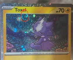 Pokemon TCG Promo SVP 119 Cosmos Holo Toxel w Swirl Near Mint - Image 1