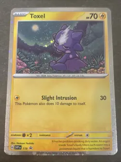 Pokemon TCG Promo SVP 119 Cosmos Holo Toxel w Swirl Near Mint - Image 2