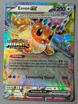 Pokemon Prismatic Evolutions Eevee ex 075/131 Surprise Box Stamped Promo - Image 1