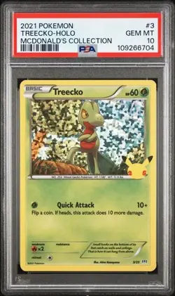 2021 Pokemon Mcondald's Collection 3/25 Treecko Holo PSA 10 Graded card - Image 1