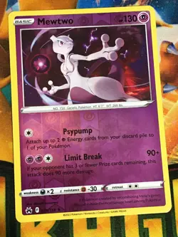 C165 POKEMON TCG CROWN ZENITH MEWTWO #059 NM-M REVERSE HOLO - Image 1