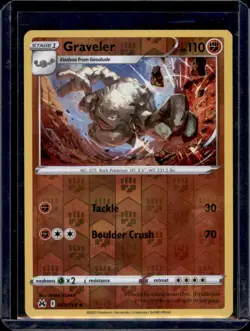 Graveler Crown Zenith Pokemon #068/159 Reverse Holo NM+ - Image 1