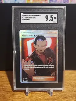 Pokemon Giovanni's Exile (Full Art) 67/68 Hidden Fates Holo Sgc 9.5 - Image 1