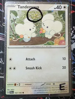 Tandemaus 167/193 Cosmos Holo SWIRL Paldea Holo Bleed Pokemon Adventure Chest E - Image 1