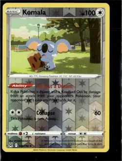 Pokemon Komala 149/196 Lost Origin Reverse Holo Uncommon - Image 1