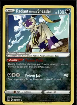 Pokemon Radiant Hisuian Sneasler 123/196 Sword Shield - Lost Origin Rare Holo - Image 1