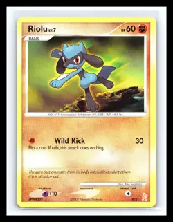 💥 Pokemon Card: Riolu 6/61 (6/11) Lucario Trainer Kit Diamond & Pearl - Image 1