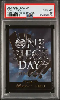 2025 ONE PIECE JPN PREMIUM CARD COLLECTION ONE PIECE DAY'25 DON!! CARD PSA 10 - Image 1