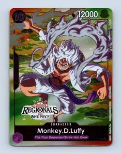 Monkey D Luffy Offline Regional 2024 Participant P-041 One Piece Promo Card - Image 1