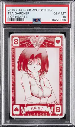 2018 YU-GI-OH! PLAYING CARDS 8 OF HEARTS TEA GARDNER PSA 10 - Image 1