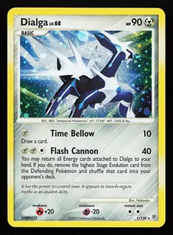 Dialga 1/130 Holo Rare Diamond & Pearl Pokemon Card - Image 1