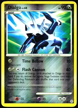 Dialga Diamond and Pearl #1/130 Reverse Holo Holo Rare Pokemon Card - Image 1