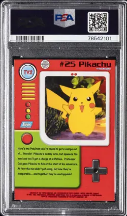 1999 TOPPS POKEMON SERIES 1 CHARACTER CARDS FOIL-UNITED KINGDOM PIKACHU PSA 3 - Image 2