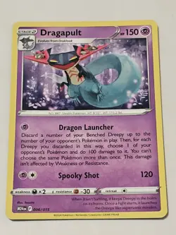 Dragapult 2025 McDonald’s Happy Meal Pokemon Promo Card M24 en F 006/015 NM - Image 1
