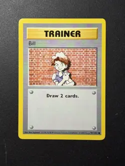 Pokemon TCG Bill Base Set 91/102 Regular Shadowless Card - Image 1
