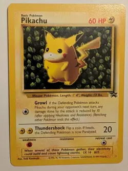 Pikachu Black Star #1 League Promo WOTC Pokemon Card Near Mint Vintage Ft41 - Image 1