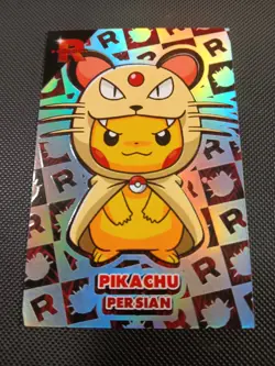 Pikachu Poncho Persian Silver Rainbow Holo Team Rocket Card Database Peru - Image 1