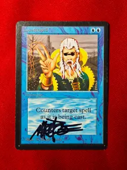 Beta Counterspell Mark Poole Signed / Altered (LP) MTG Magic The Gathering - Image 1