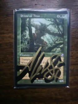 Primeval Titan MTG Artist Proof Retro - Image 1