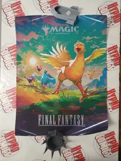 MAGIC THE GATHERING FINAL FANTASY CHOCOBO FOIL PROMO POSTER MTG 18x24 - Image 1