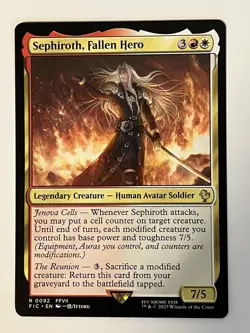 Sephiroth, Fallen Hero Commander: Final Fantasy Non-Foil Regular MTG NM - Image 1