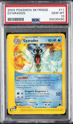 2003 POKEMON SKYRIDGE #11 GYARADOS PSA 10 - Image 1
