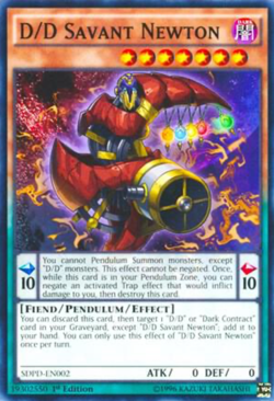 D/D Savant Newton - SDPD-EN002 - Common - 1st Edition NM Yugioh - Image 1