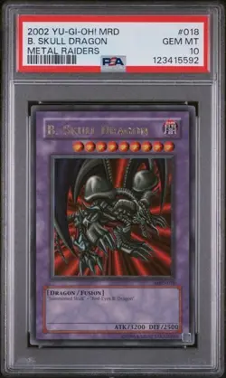 2002 Yu-Gi-Oh! B. Skull Dragon MRD-018 Ultra Rare Black PSA 10 GEM MINT - Image 1