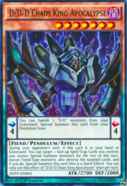 D/D/D Chaos King Apocalypse SDPD Ultra Rare 1st ED NM Yugioh - Image 1