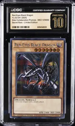 2025 YU-GI-OH! NIKE COLLABORATION PROMO RED-EYES BLACK DRAGON CGC 10 PRISTINE - Image 1