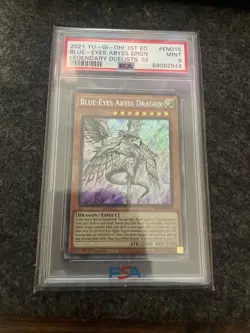 2023 YUGIOH RARITY 25TH 1ST ED SECRET RARE BLUE EYES ABYSS DRAGON PSA 9 ?? - Image 1