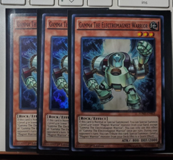 THREE Yu-Gi-Oh TCG Gamma the Electromagnet Warrior SDMY-EN003 First Edition NM - Image 1