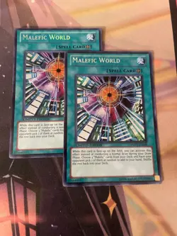 YUGIOH - MALEFIC WORLD X2 - SECRET RARE - YMP1 - NM - LIMITED - Image 1